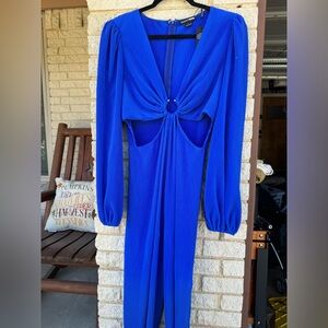 Blue Cut Out Jumpsuit